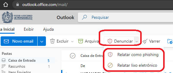 outlook opcoes